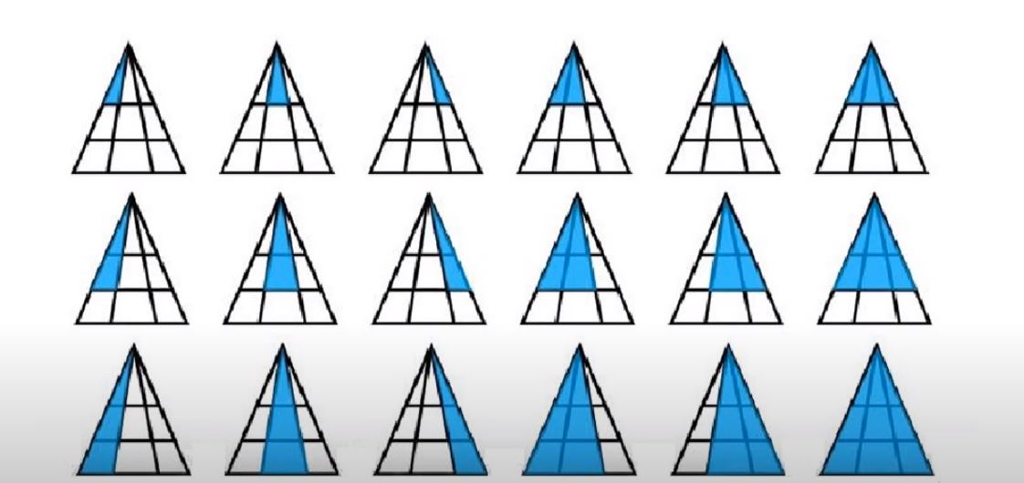 Μαθηματικό παζλ τρίγωνα λύση