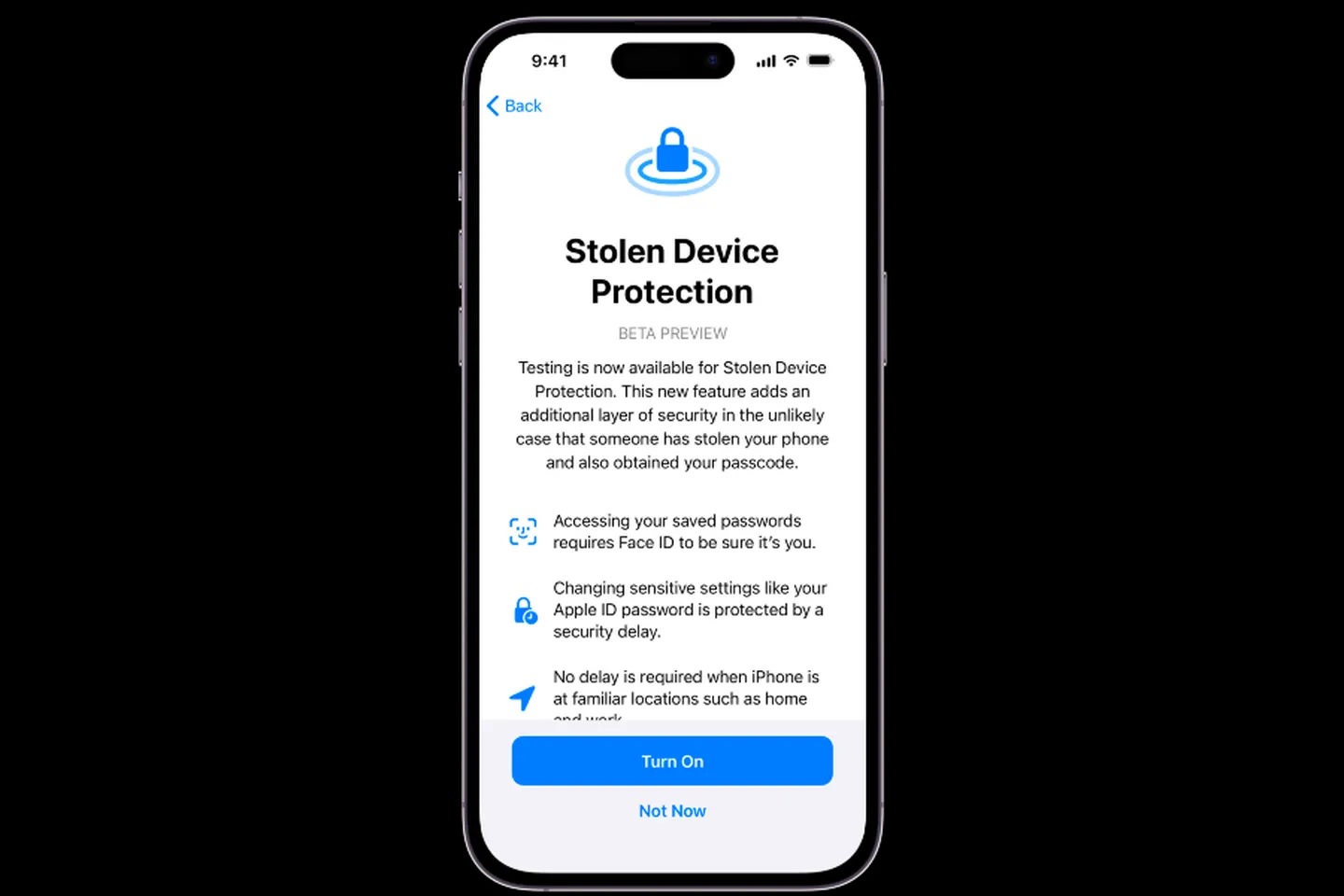 iPhone Apple Stolen Device Protection