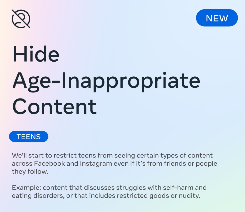 Meta Facebook Instagram νέα μέτρα