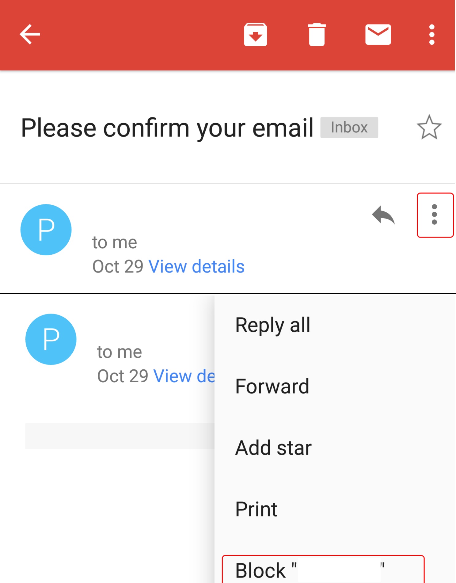 gmail αποκλεισμός email smartphone