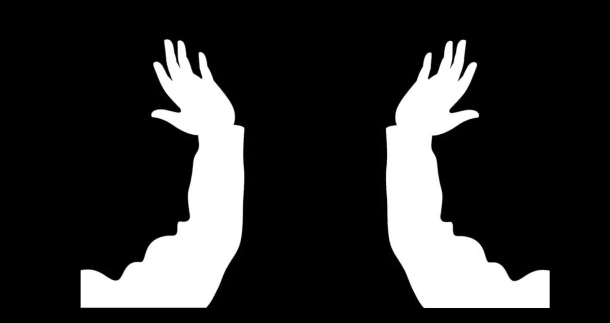 Τεστ προσωπικότητας οπτική ψευδαίσθηση άνδρας χέρι