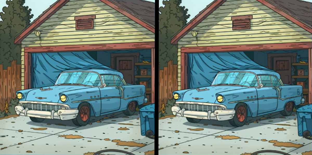 Τεστ παρατηρητικότητας, διαφορές , Αυτοκίνητο