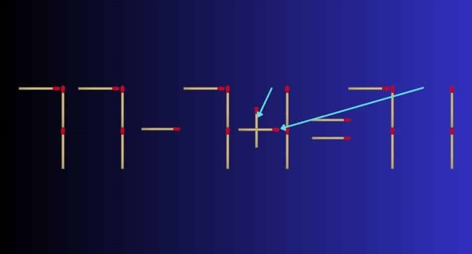 τεστ IQ, σπίρτα, λύση