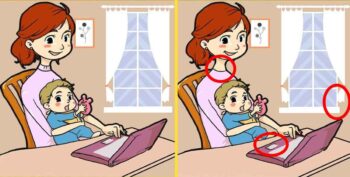 Τεστ παρατηρητικότητας: Μπορείτε να βρείτε τις 3 διαφορές στις εικόνες μία μητέρα που κρατάει το μωρό της σε 19 δευτερόλεπτα;