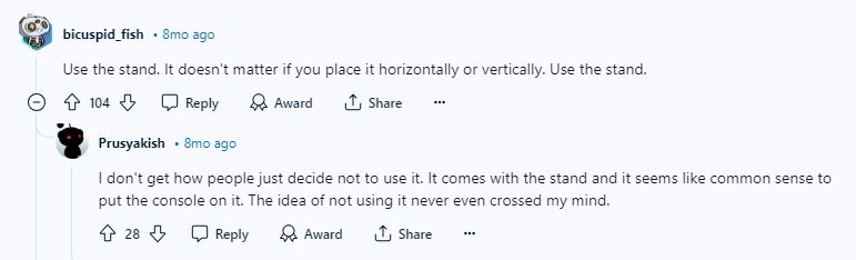PlayStation 5 βάση στήριξης Reddit