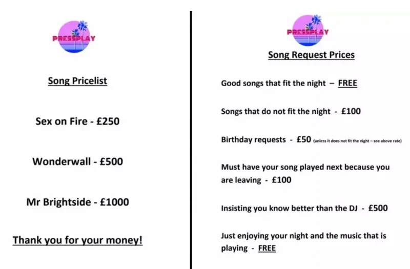 DJ τιμοκατάλογος