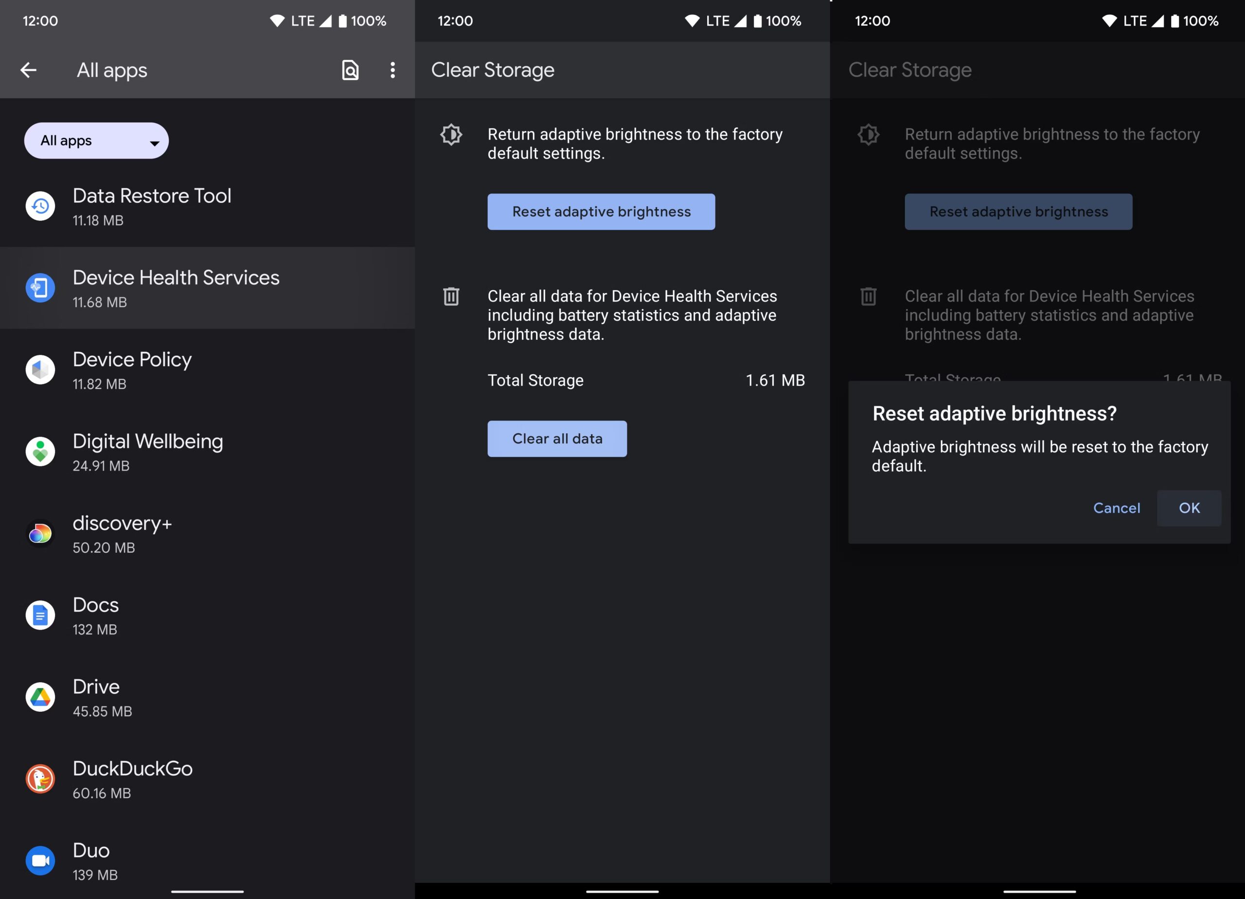 Προσαρμοστική φωτεινότητα επαναφορά