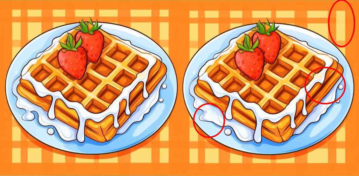 Τεστ παρατηρητικότητας διαφορές βάφλες λύση