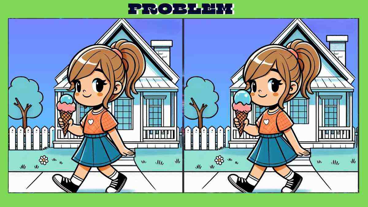 Τεστ παρατηρητικότητας, διαφορές, κορίτσι, παγωτό