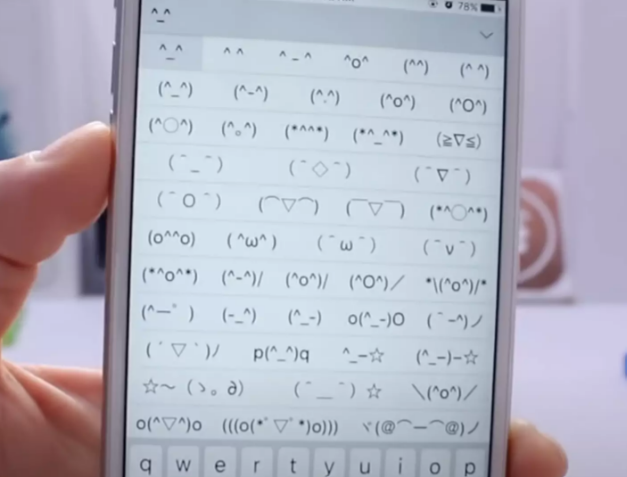 iPhone, emojis
