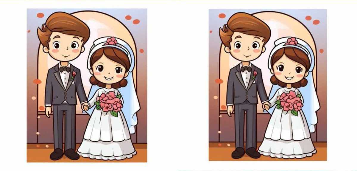 Τεστ παρατηρητικότητας, διαφορές, νεόνυμφο ζευγάρι