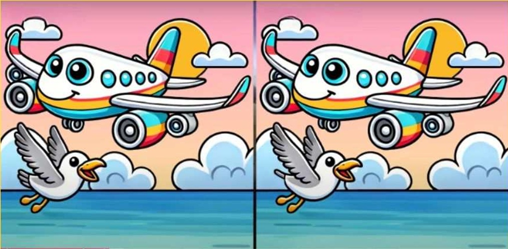 Τεστ παρατηρητικότητας, διαφορές, αεροπλάνο