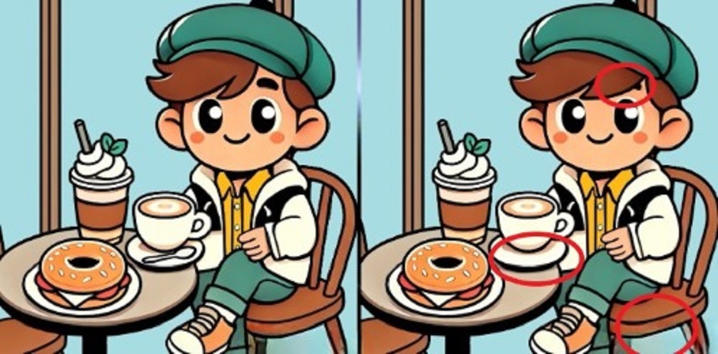 Τεστ παρατηρητικότητας, διαφορές, αγόρι, καφές