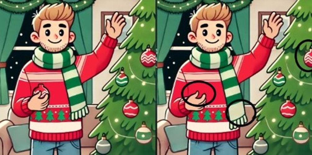 Τεστ παρατηρητικότητας, διαφορές, άνδρα