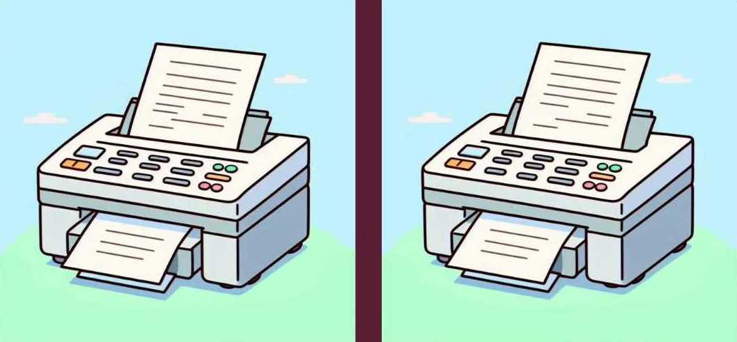 Τεστ παρατηρητικότητας, διαφορές, εκτυπωτής