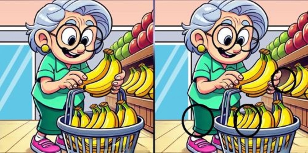 Τεστ παρατηρητικότητας, διαφορές, γιαγιά