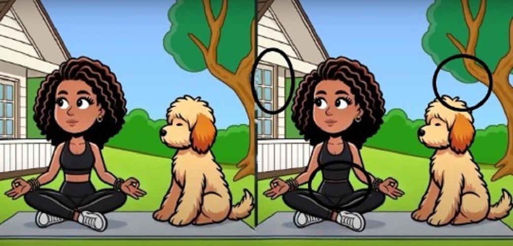 Τεστ παρατηρητικότητας, διαφορές, κοπέλα γιόγκα