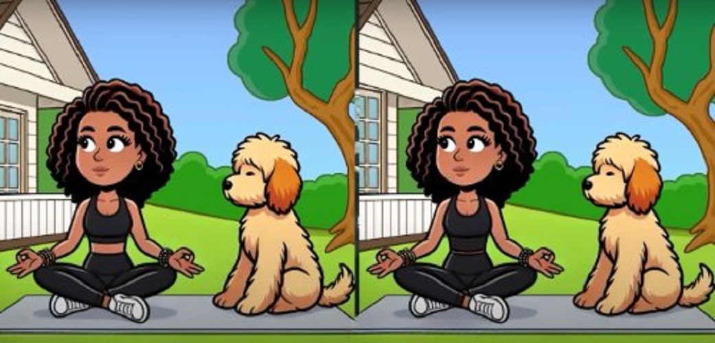 Τεστ παρατηρητικότητας, διαφορές, κοπέλα γιόγκα