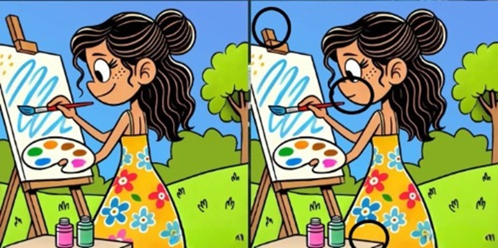 Τεστ παρατηρητικότητας, διαφορές, κοπέλα 