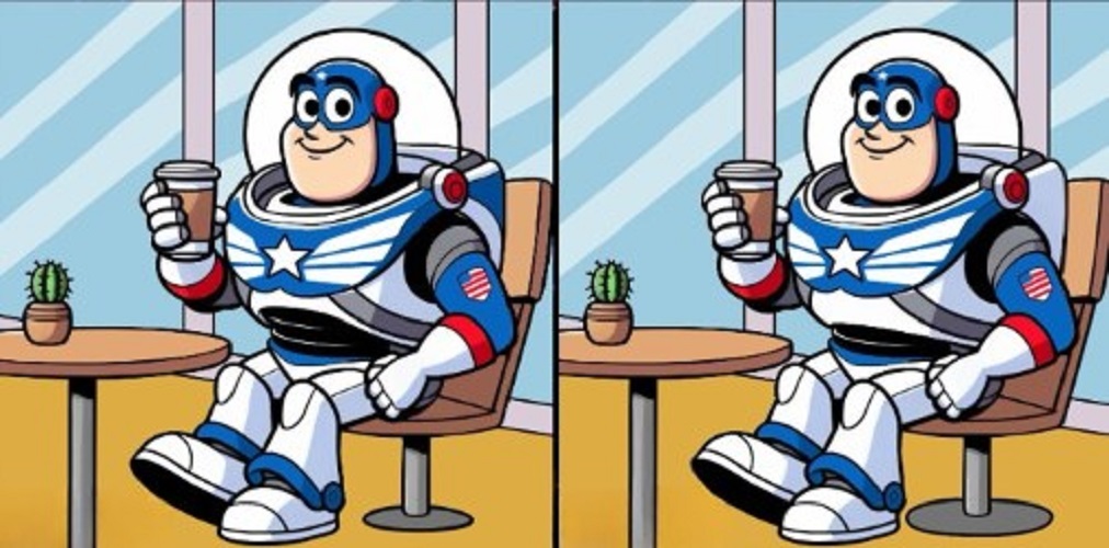 Τεστ παρατηρητικότητας, διαφορές, αστροναύτης, καφές