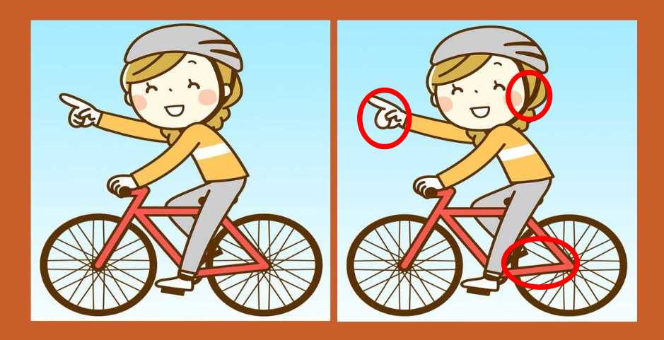 τεστ παρατηρητικότητας, διαφορές, κοπέλα, ποδήλατο