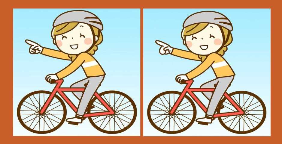 τεστ παρατηρητικότητας, διαφορές, κοπέλα, ποδήλατο