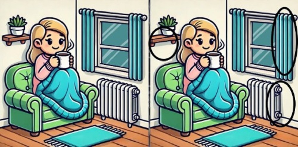 Τεστ παρατηρητικότητας, διαφορές, κορίτσι, καφές