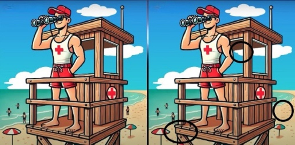 Τεστ παρατηρητικότητας, διαφορές, ναυαγοσώστης