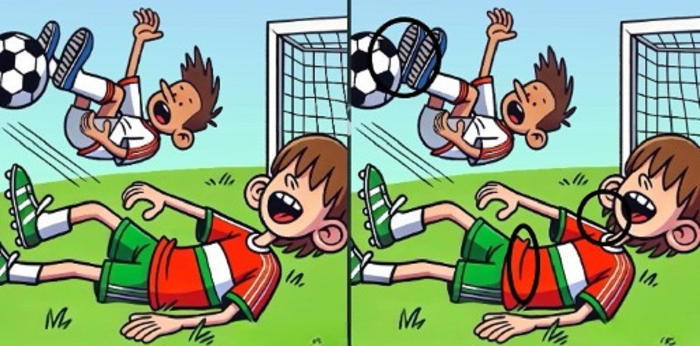 Τεστ παρατηρητικότητας, διαφορές, παιδιά, ποδόσφαιρο