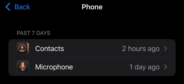 iPhone App Privacy Report