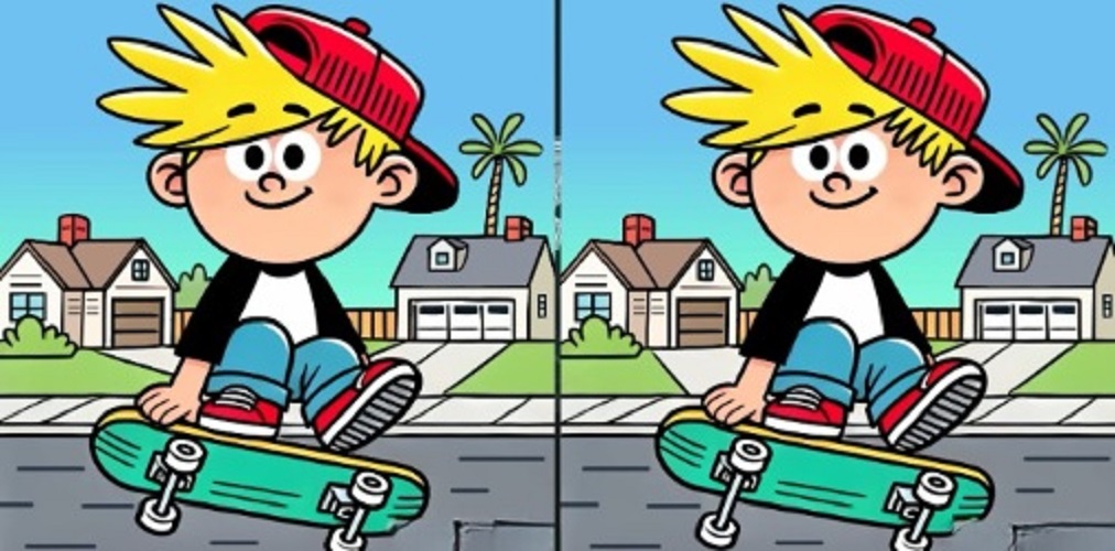 Τεστ παρατηρητικότητας, διαφορές, skateboard