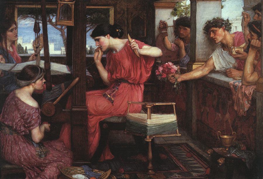 Η Πηνελόπη και οι μνηστήρες από τον John William Waterhouse (1912)