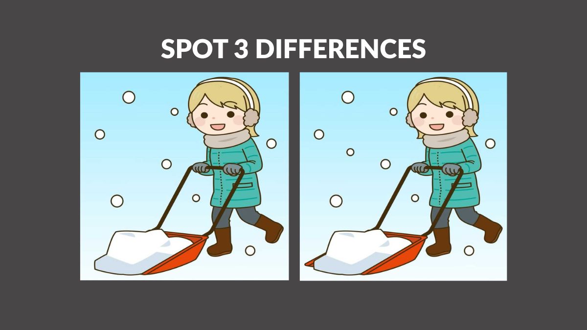 Τεστ παρατηρητικότητας, διαφορές, κορίτσι, χιόνι