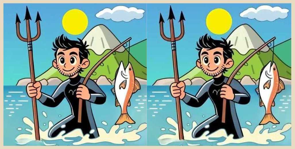 Τεστ παρατηρητικότητας, διαφορές, ψαράς