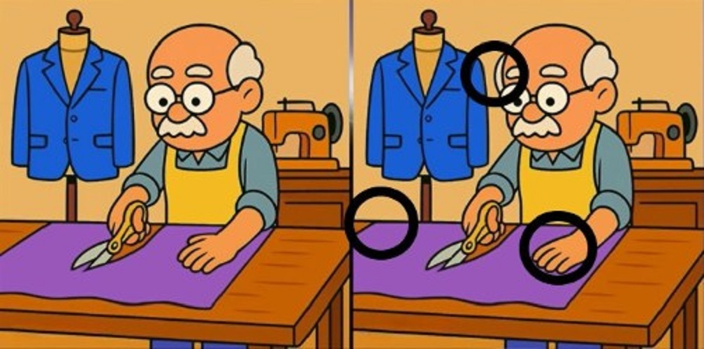 Τεστ παρατηρητικότητας, διαφορές, ράφτης