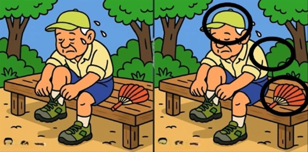 Τεστ παρατηρητικότητας, διαφορές, ηλικιωμένος