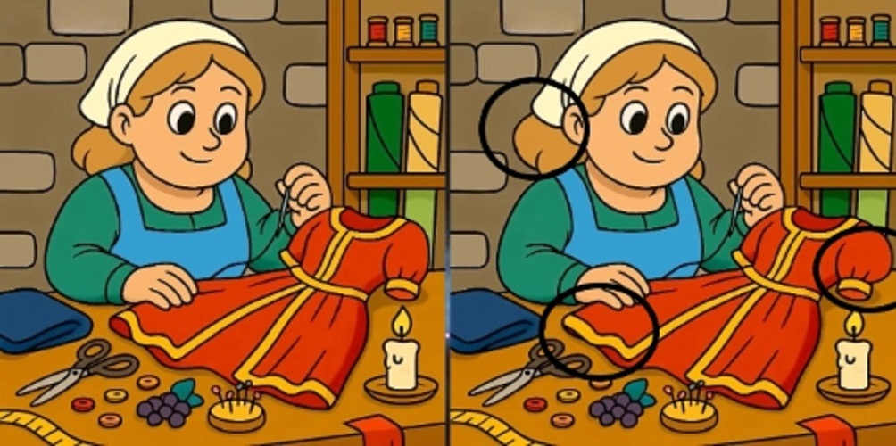 Τεστ παρατηρητικότητας, διαφορές, γυναίκα, φόρεμα