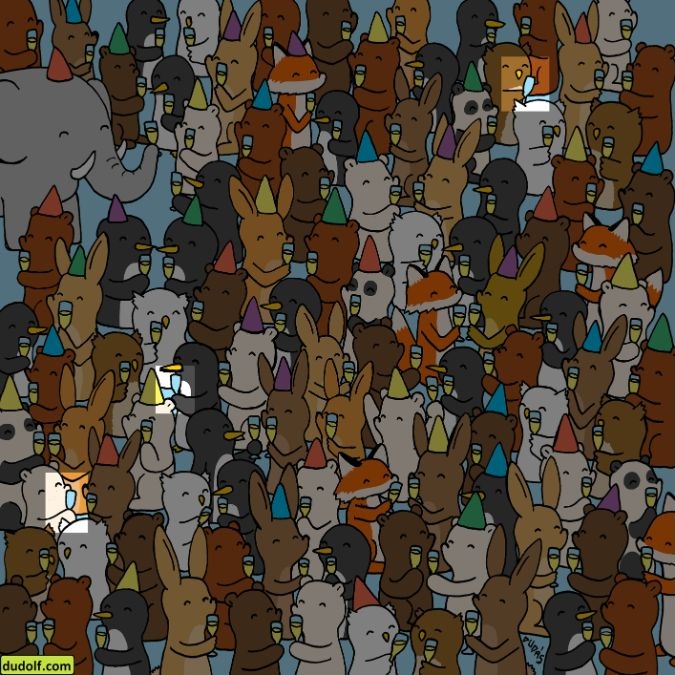 Σπαζοκεφαλιά, άδεια ποτήρια