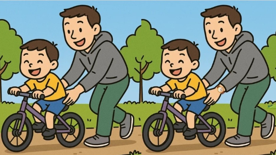 Τεστ παρατηρητικότητας, διαφορές, αγόρι, ποδήλατο