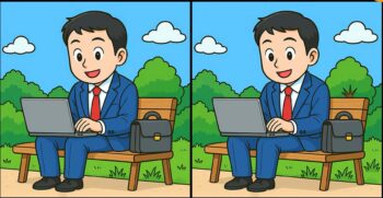 Τεστ παρατηρητικότητας: Μπορείτε να βρείτε τις 3 διαφορές στις εικόνες με έναν άνδρα που δουλεύει στο laptop του σε 14 δευτερόλεπτα