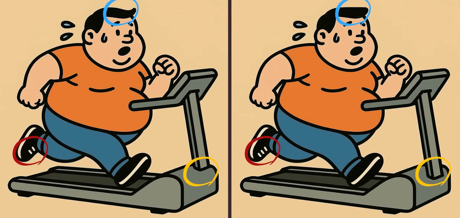 Τεστ παρατηρητικότητας, διαφορές, άνδρας