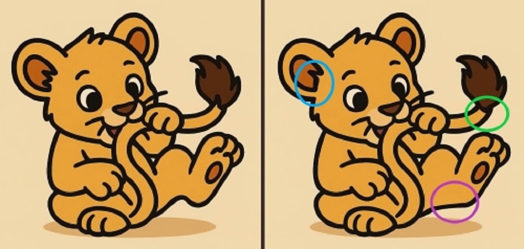 Τεστ παρατηρητικότητας, διαφορές, λιονταράκι