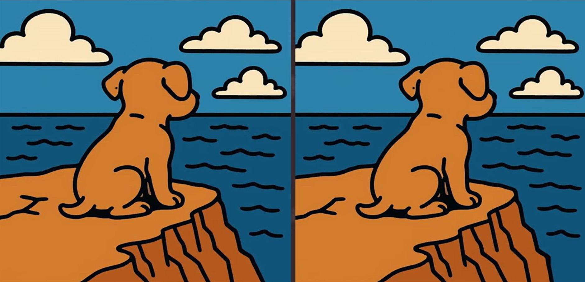 Τεστ παρατηρητικότητας, διαφορές, σκύλος