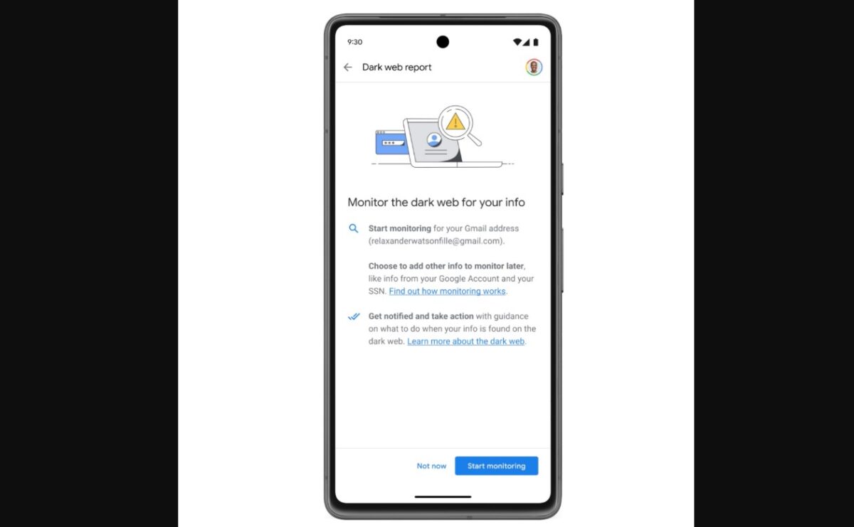 Google, dark web