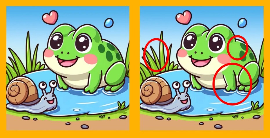 Τεστ παρατηρητικότητας, διαφορές, βάτραχος