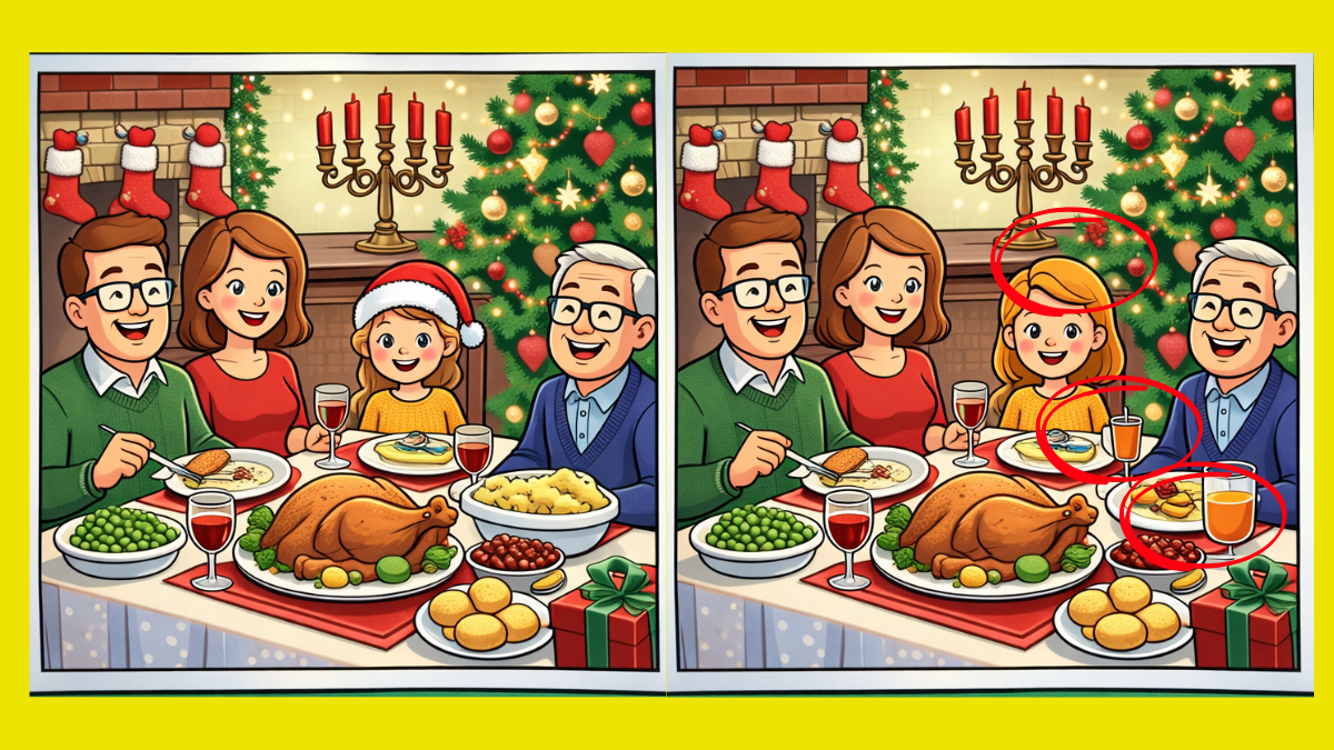 Τεστ παρατηρητικότητας, διαφορές, Χριστούγεννα