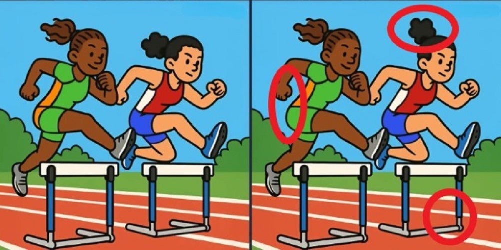 Τεστ παρατηρητικότητας, διαφορές, αθλήτριες