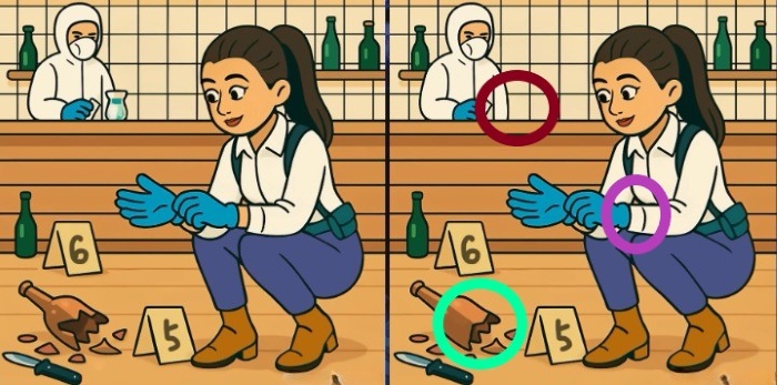 Τεστ παρατηρητικότητας, διαφορές, εγκληματολόγος