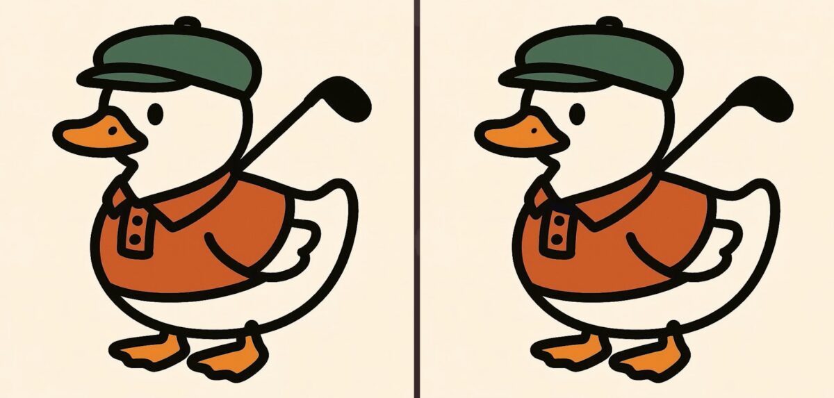 Τεστ παρατηρητικότητας: Μπορείτε να βρείτε τις 3 διαφορές στις εικόνες με μία πάπια που παίζει γκολφ σε 13 δευτερόλεπτα