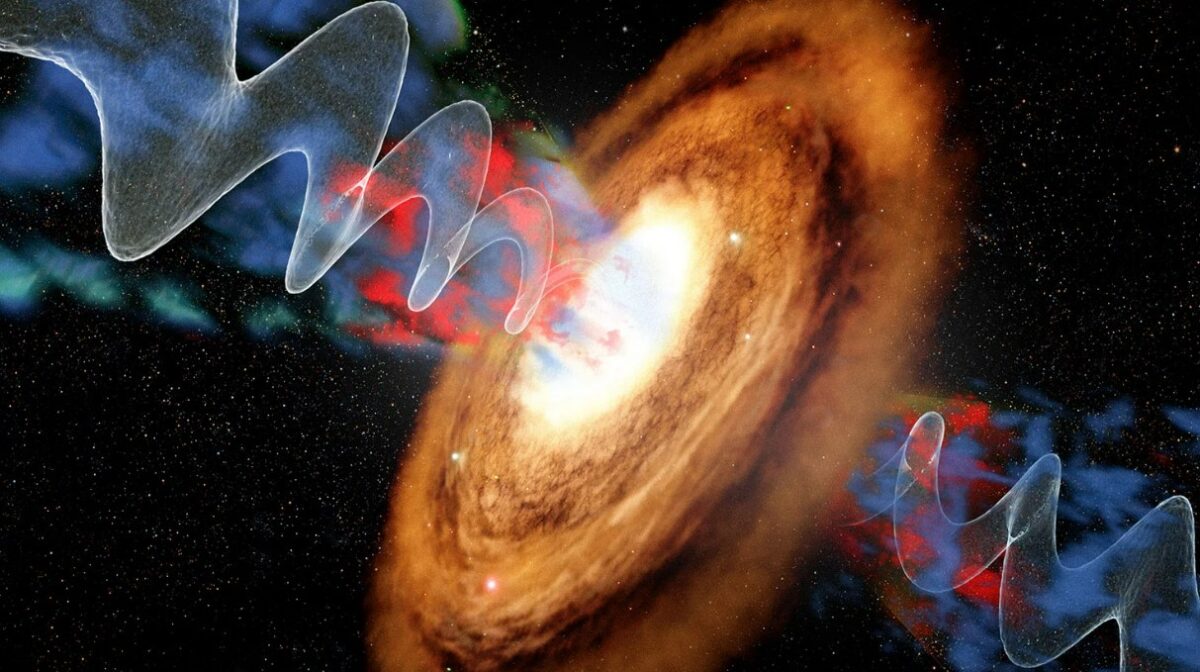 VV 340a γαλαξίας, πίδακας